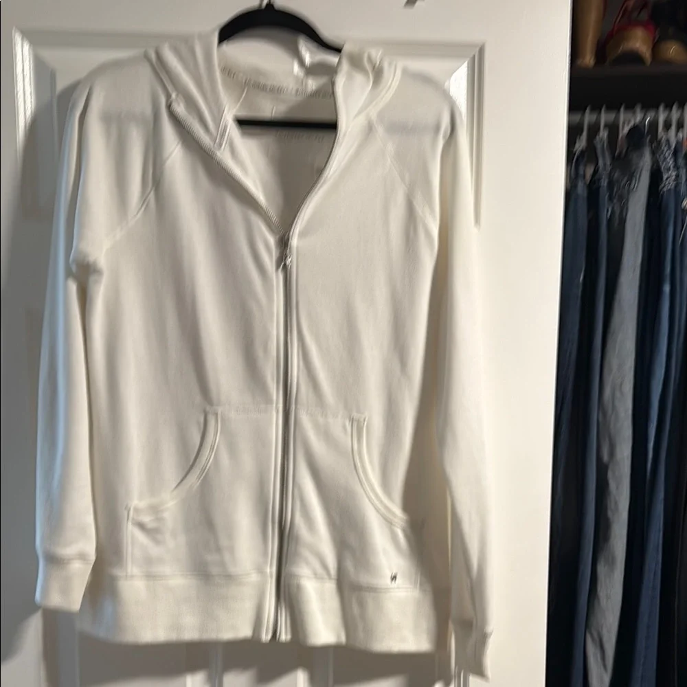 White Hoodie with Gold Angel Wings - Picture 2 of 5